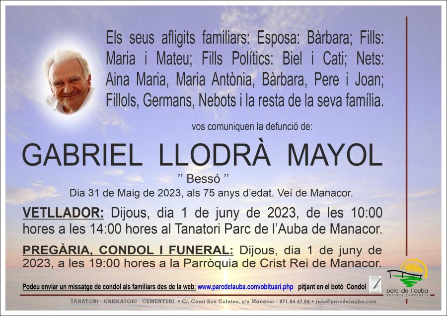 GABRIEL LLODRÀ MAYOL