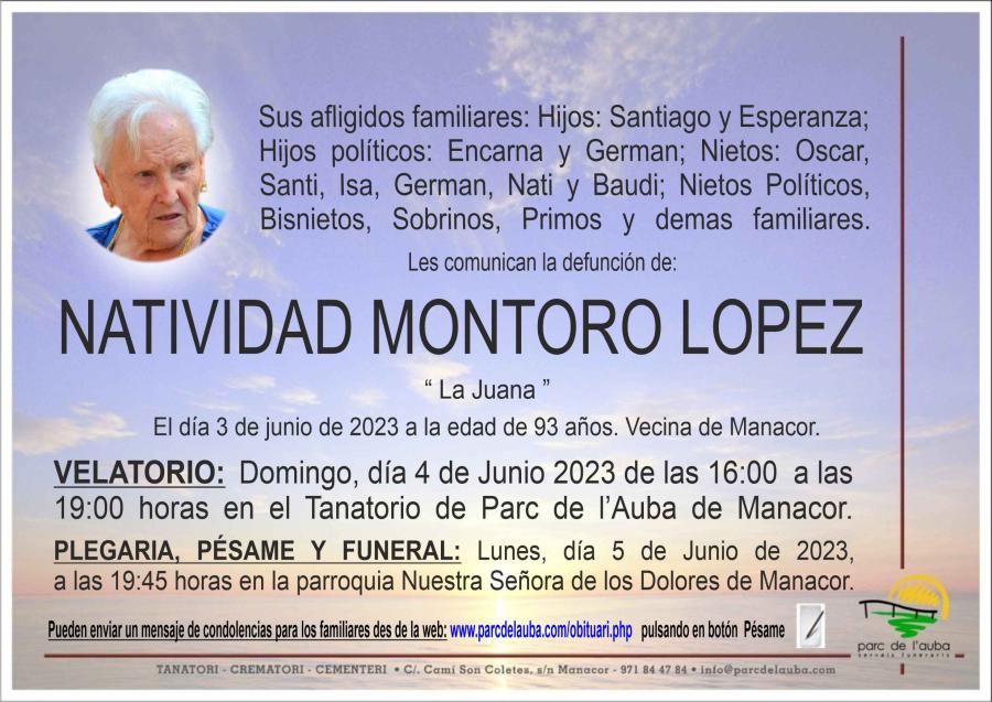 NATIVIDAD  MONTORO LOPEZ
