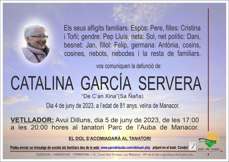 CATALINA GARCIA  SERVERA