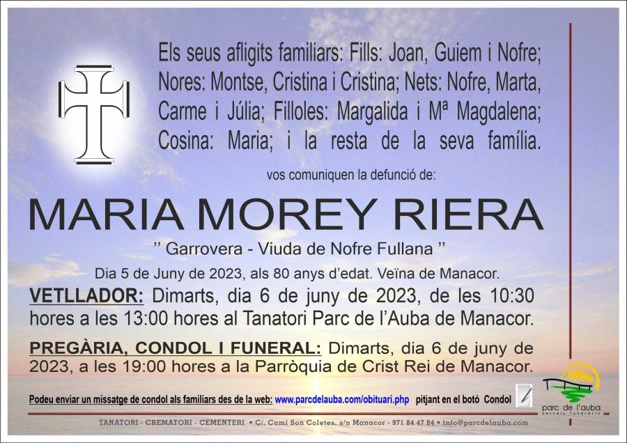 MARIA  MOREY RIERA