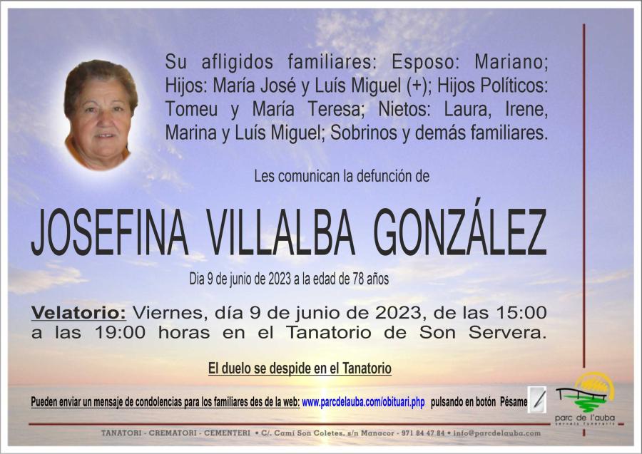 JOSEFINA VILLALBA GONZÁLEZ