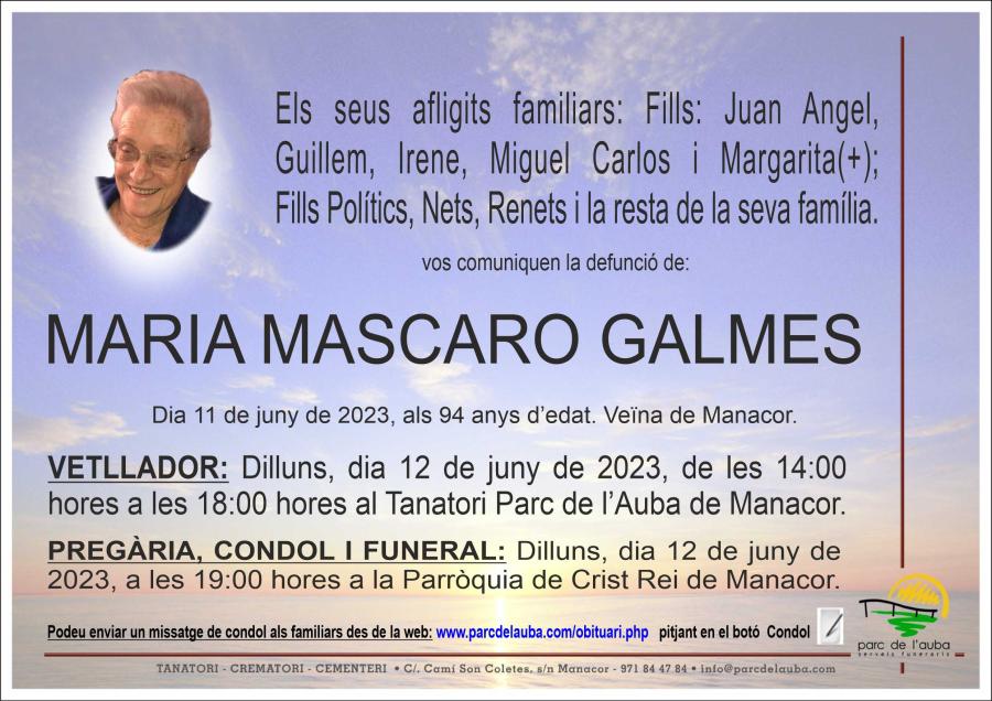 MARIA MASCARO GALMES