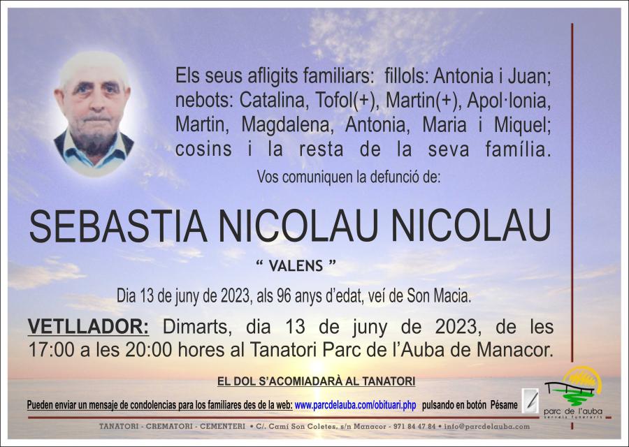 SEBASTIA NICOLAU NICOLAU