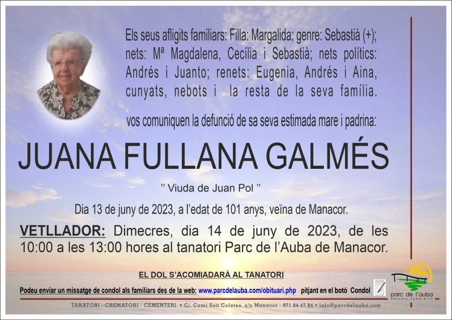 JUANA FULLANA GALMÉS