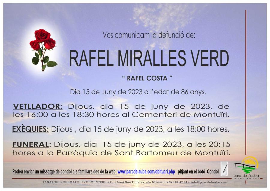 RAFEL MIRALLES VERD