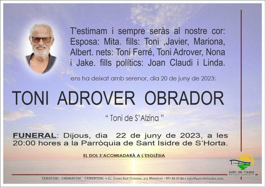 TONI   ADROVER  OBRADOR