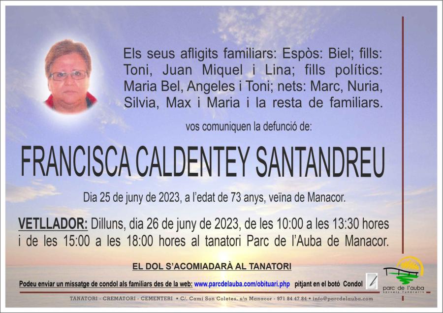 FRANCISCA CALDENTEY SANTANDREU