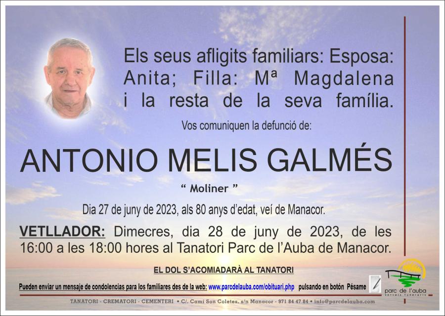 ANTONIO MELIS GALMES