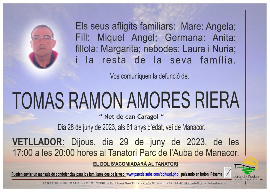 TOMAS RAMON AMORES RIERA