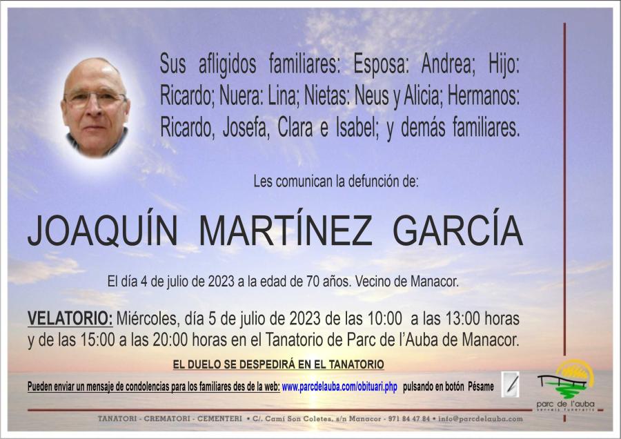 JOAQUÍN MARTÍNEZ GARCÍA