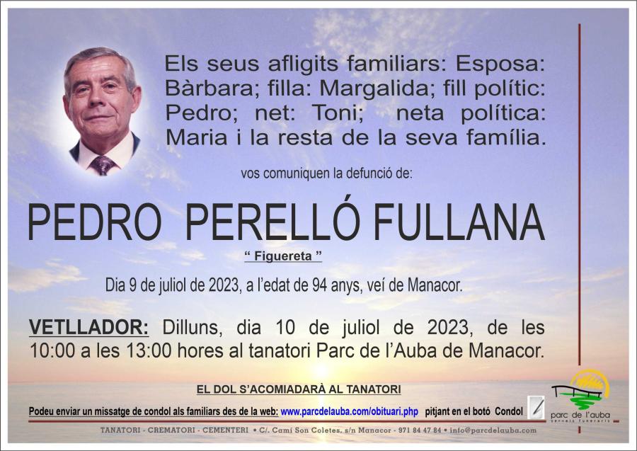 PEDRO PERELLÓ FULLANA