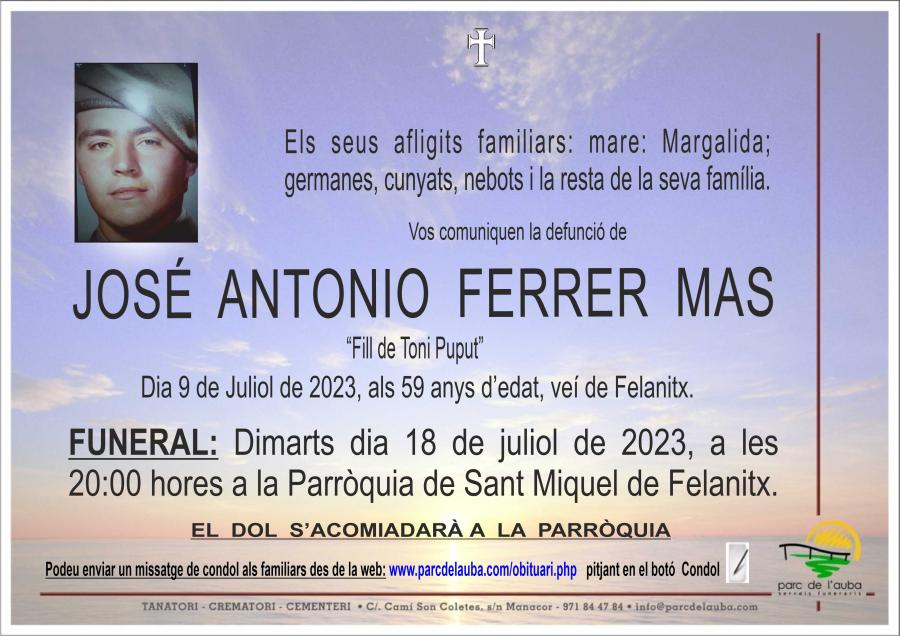 JOSÉ ANTONIO FERRER MAS