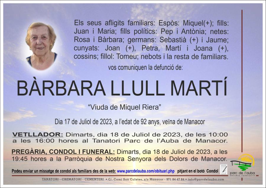 BÀRBARA LLULL MARTÍ
