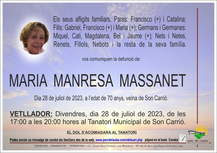 MARIA MANRESA MASSANET