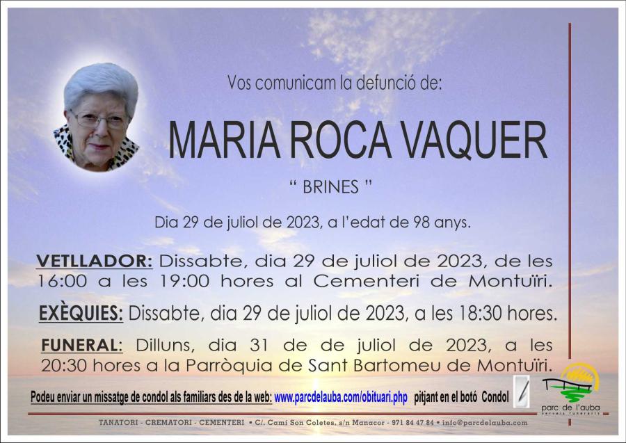 MARIA  ROCA VAQUER