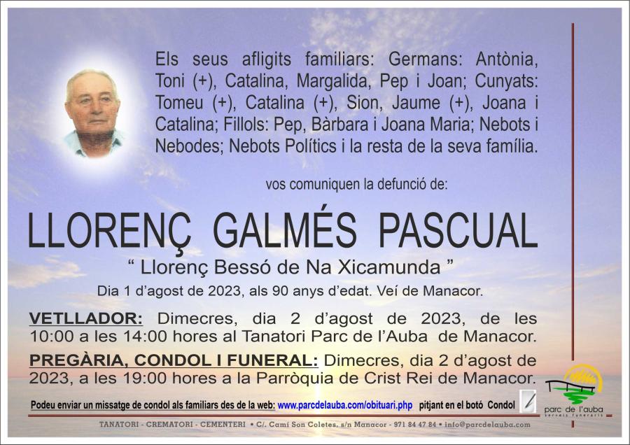LLORENÇ GALMÉS PASCUAL