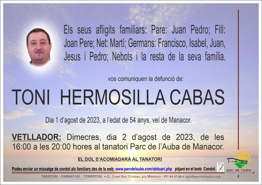 TONI HERMOSILLA CABAS