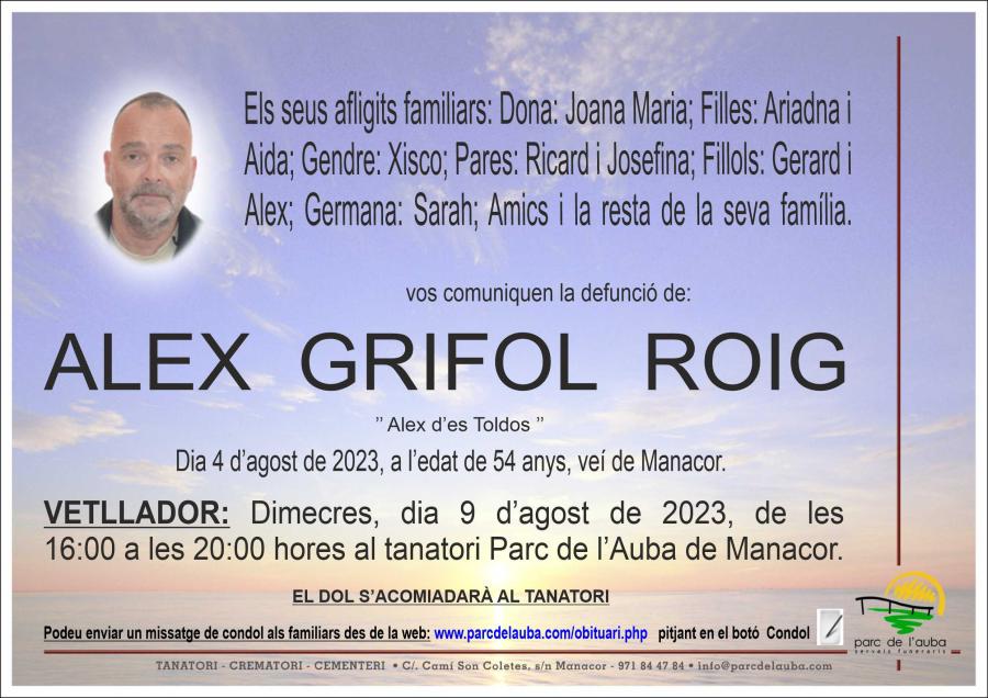ALEX GRIFOL  ROIG