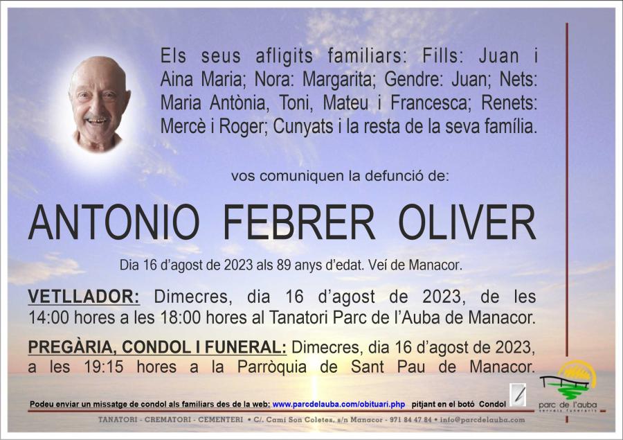 ANTONIO FEBRER OLIVER