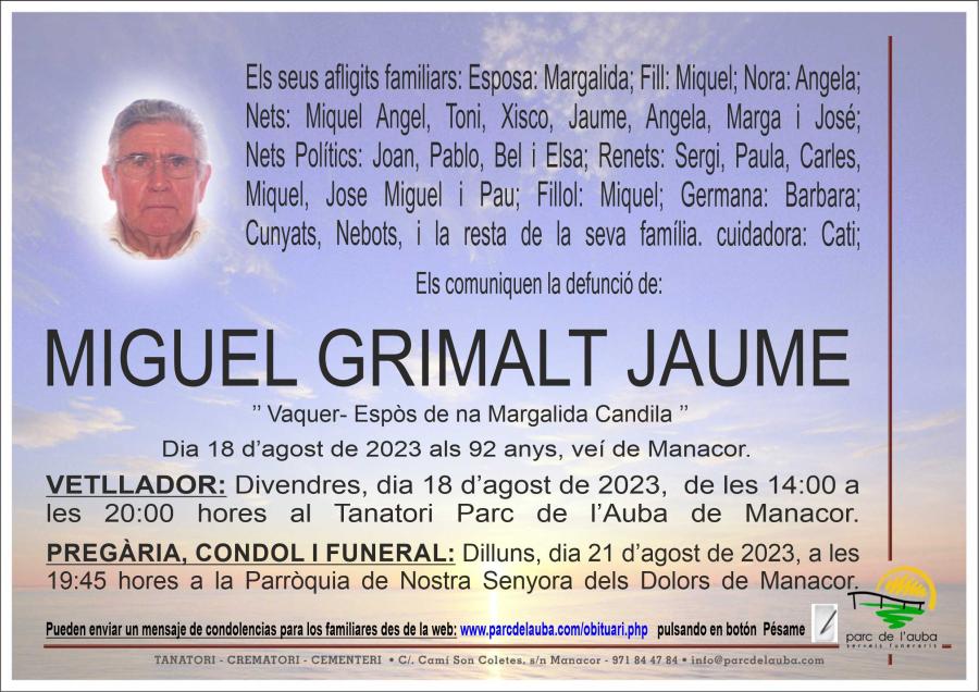 MIGUEL GRIMALT JAUME