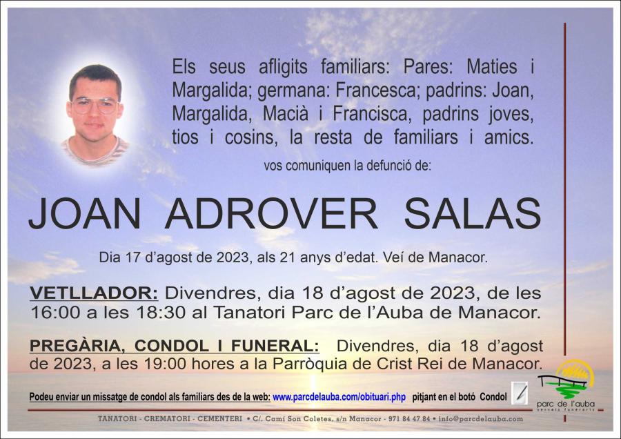 JOAN ADROVER  SALAS