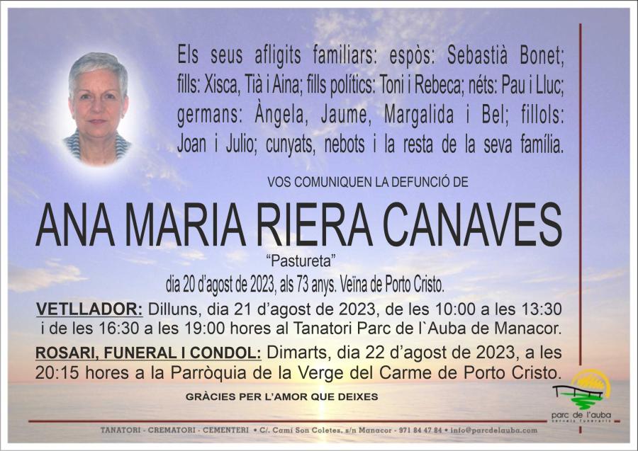ANA MARIA RIERA CANAVES