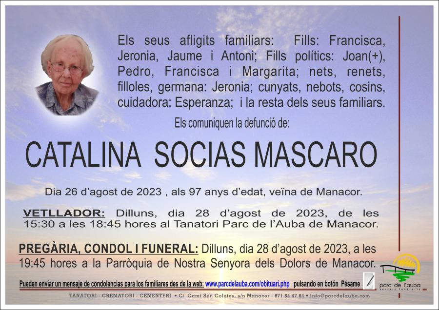 CATALINA SOCIAS  MASCARÓ