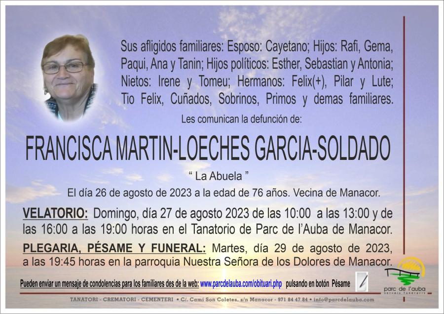 FRANCISCA MARTIN-LOECHES GARCIA-SOLDADO