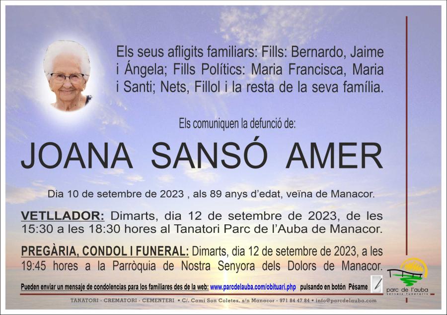 JOANA SANSÓ AMER