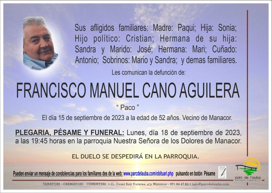 FRANCISCO MANUEL CANO AGUILAR