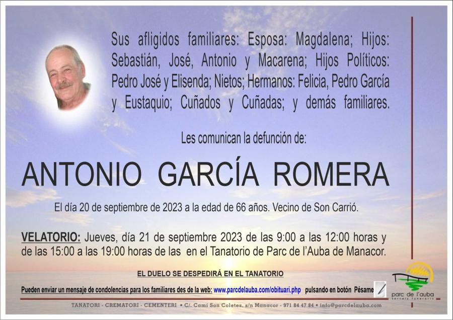 ANTONIO GARCÍA ROMERA