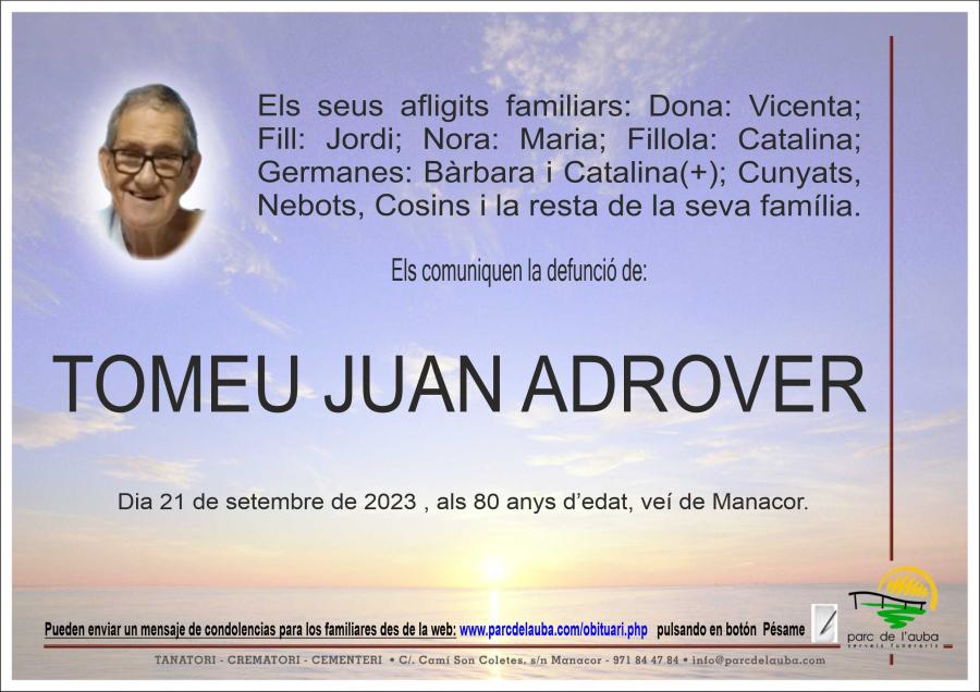 TOMEU  JUAN ADROVER