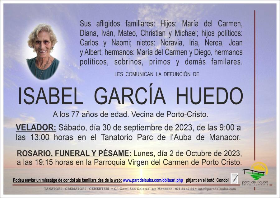 ISABEL GARCIA HUEDO