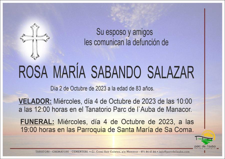 ROSA  MARÍA  SABANDO  SALAZAR