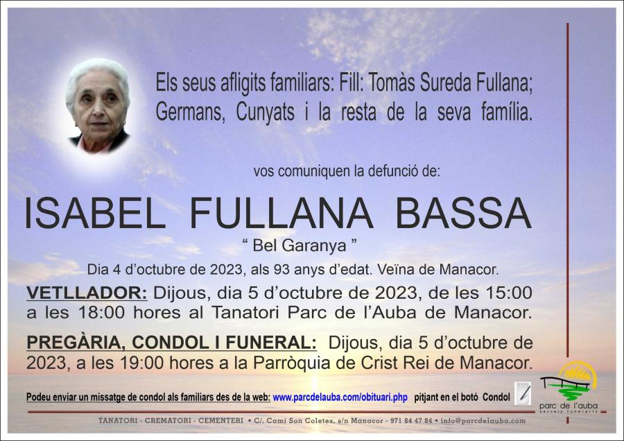 ISABEL FULLANA BASSA