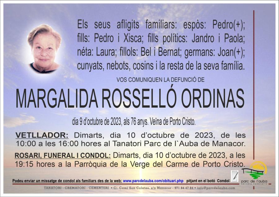 MARGALIDA ROSSELLÓ ORDINAS