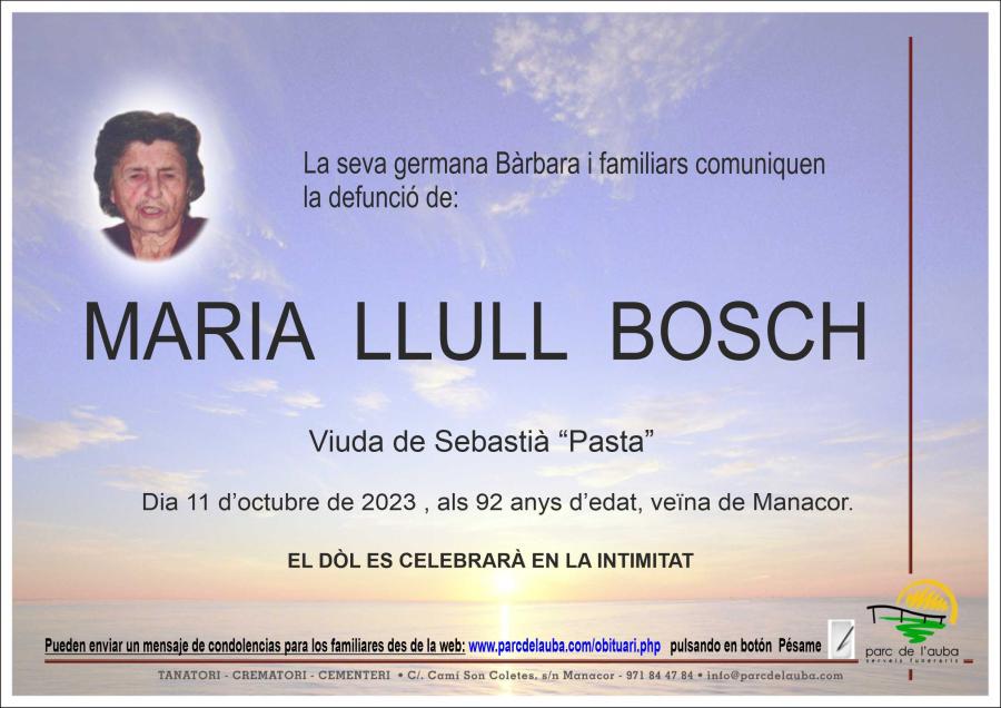 MARIA LLULL  BOSCH