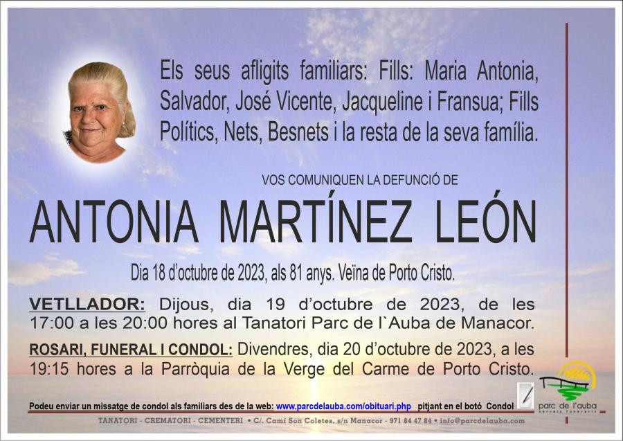 ANTONIA MARTÍNEZ LEÓN