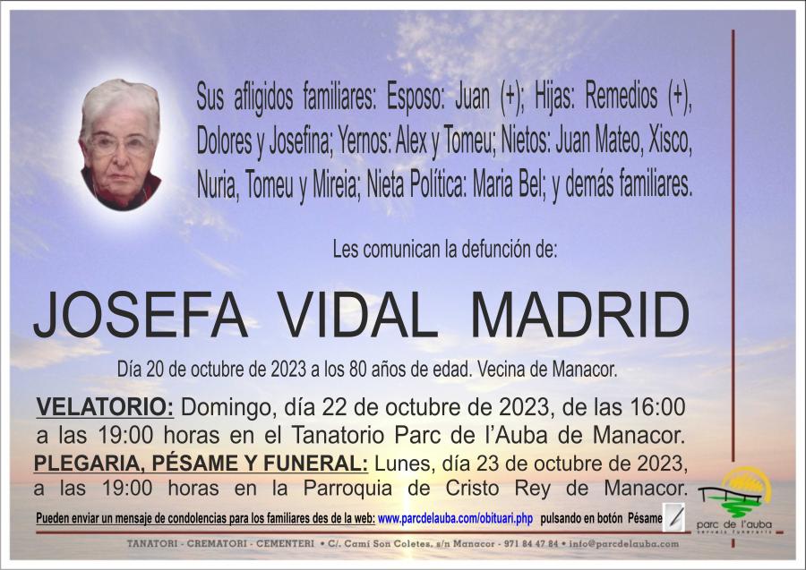 JOSEFA VIDAL MADRID