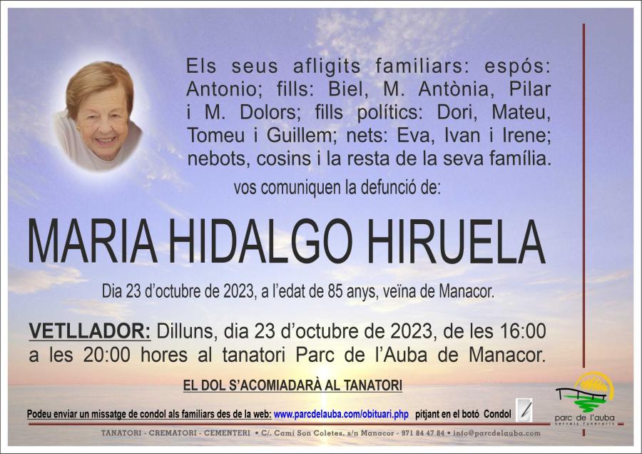 MARIA HIDALGO HIRUELA