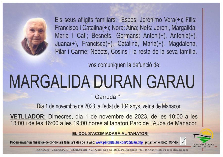 MARGALIDA DURAN GARAU