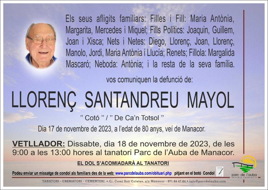 LLORENÇ SANTANDREU MAYOL