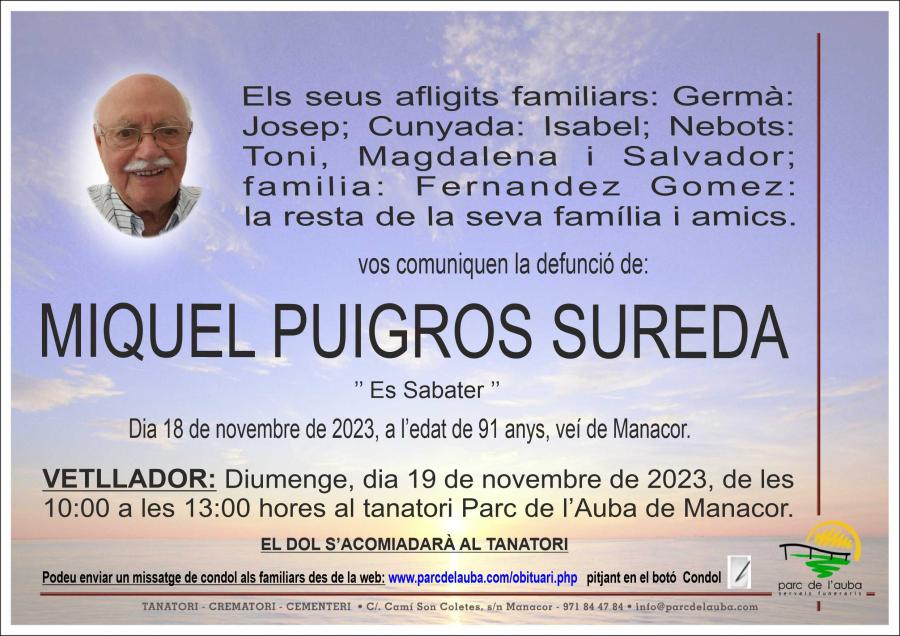 MIQUEL PUIGROS SUREDA