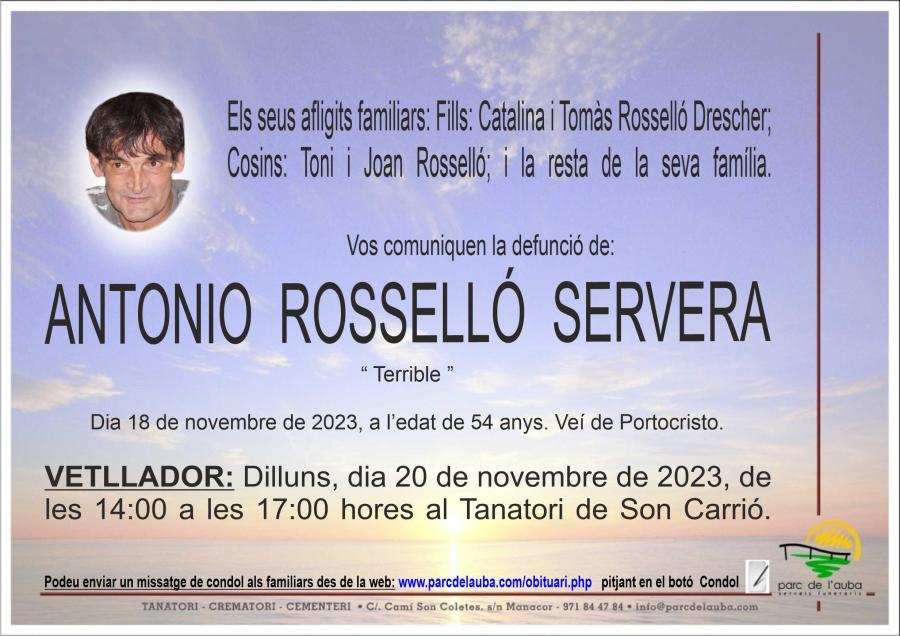 ANTONIO ROSSELLÓ SERVERA