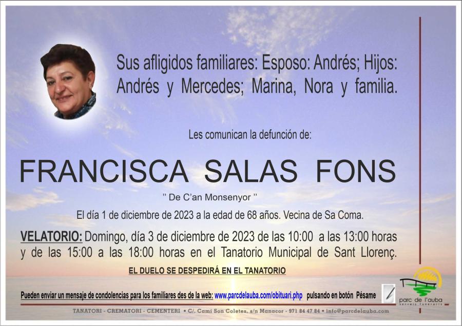 FRANCISCA  SALAS FONS