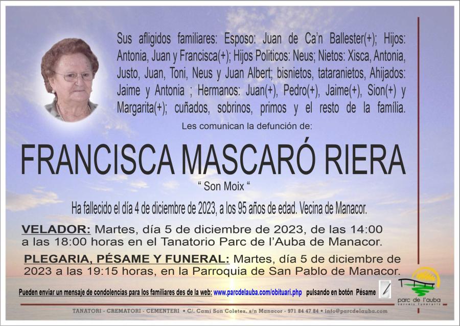 FRANCISCA MASCARO RIERA