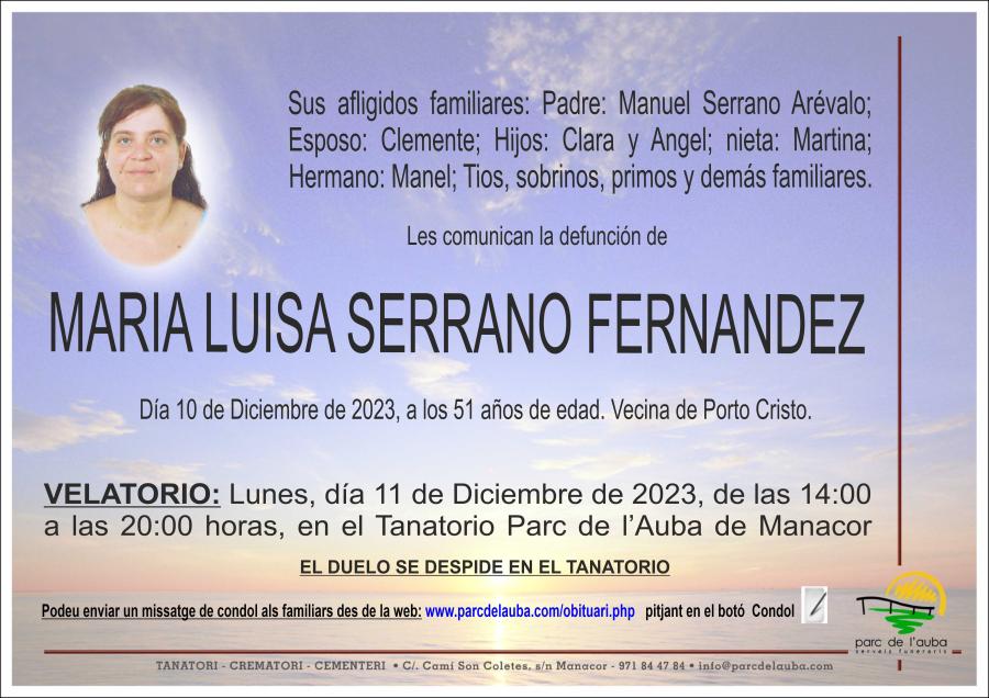 MARIA LUISA SERRANO FERNANDEZ