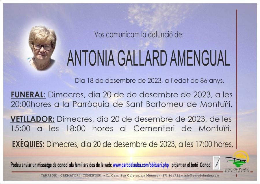 ANTONIA GALLARD AMENGUAL