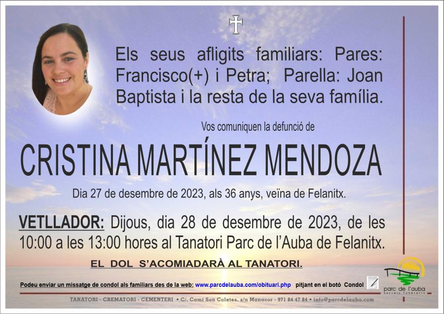 CRISTINA MARTINEZ MENDOZA