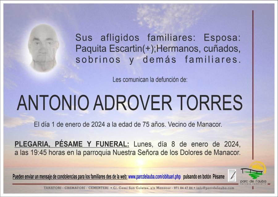 ANTONIO ADROVER TORRES